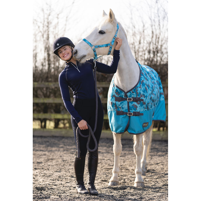 Hy StormX Original DynaForce 50 Turnout Rug - Pacific/Grey-1